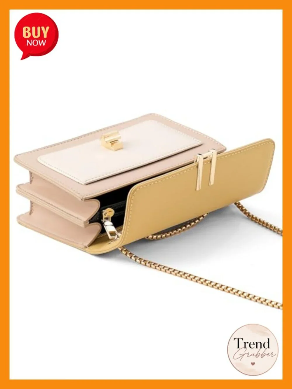Faux Leather Color-Block Crossbody Bag Satchel Handbag for Women